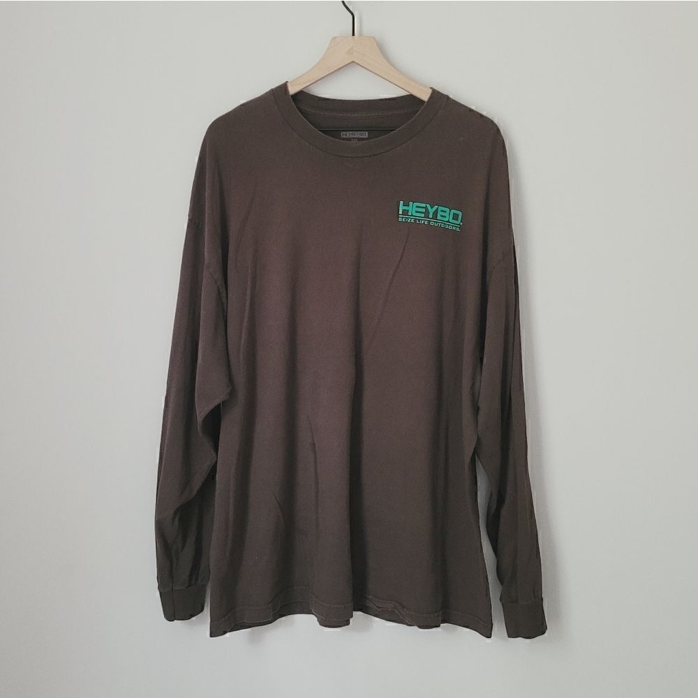 Heybo Men's Brown Graphic Long Sleeve Size XXL